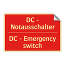 DC - Notausschalter - DC - Emergency switch