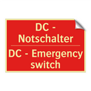 DC - Notschalter - DC - Emergency switch