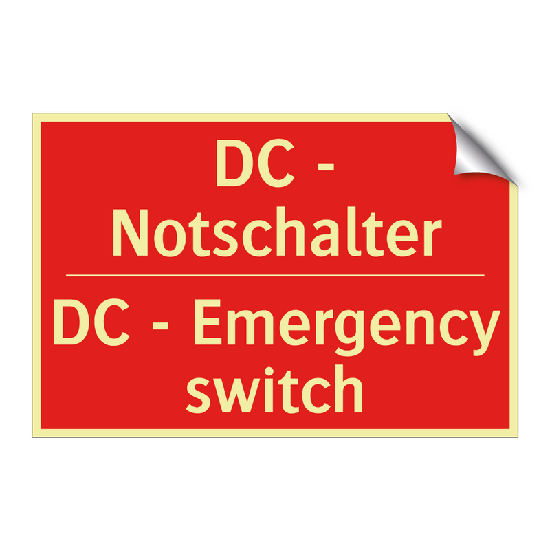 DC - Notschalter - DC - Emergency switch