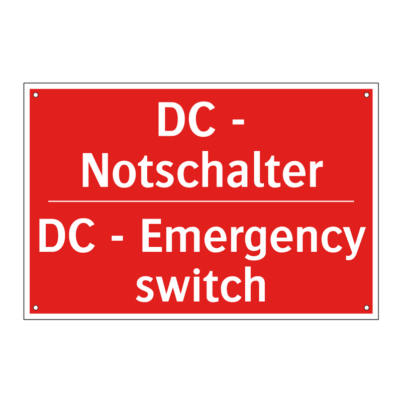 DC - Notschalter - DC - Emergency switch