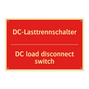 DC-Lasttrennschalter - DC load disconnect switch