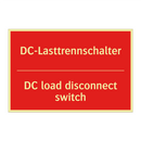 DC-Lasttrennschalter - DC load disconnect switch