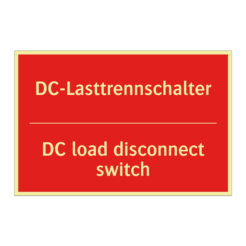 DC-Lasttrennschalter - DC load disconnect switch