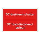 DC-Lasttrennschalter - DC load disconnect switch
