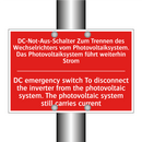 DC-Not-Aus-Schalter Zum Trennen /.../ - DC emergency switch To disconnect /.../