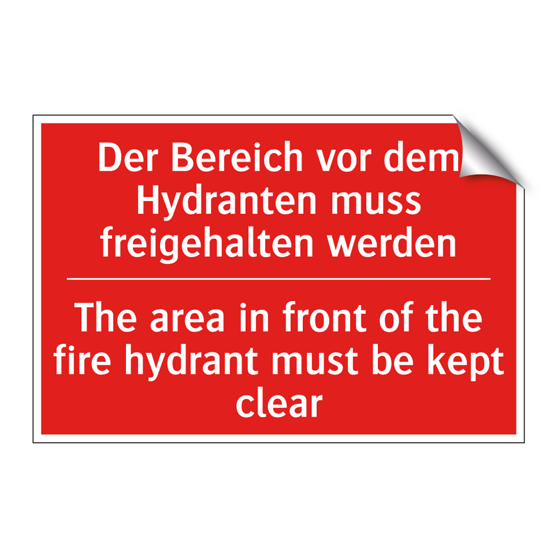 Der Bereich vor dem Hydranten /.../ - The area in front of the fire /.../