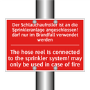 Der Schlauchaufroller ist an die /.../ - The hose reel is connected to /.../