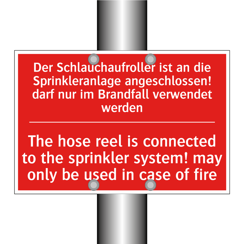 Der Schlauchaufroller ist an die /.../ - The hose reel is connected to /.../