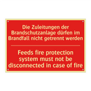 Die Zuleitungen der Brandschutzanlage /.../ - Feeds fire protection system must /.../