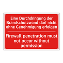 Eine Durchdringung der Brandschutzwand /.../ - Firewall penetration must not /.../