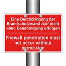 Eine Durchdringung der Brandschutzwand /.../ - Firewall penetration must not /.../