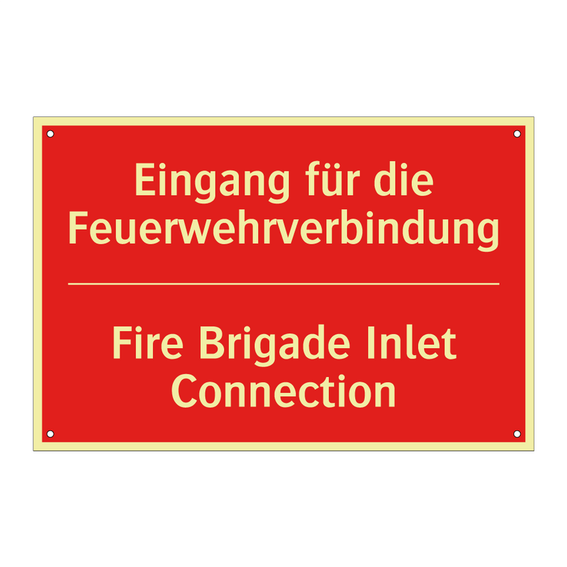 Eingang für die Feuerwehrverbindung/.../ - Fire Brigade Inlet Connection