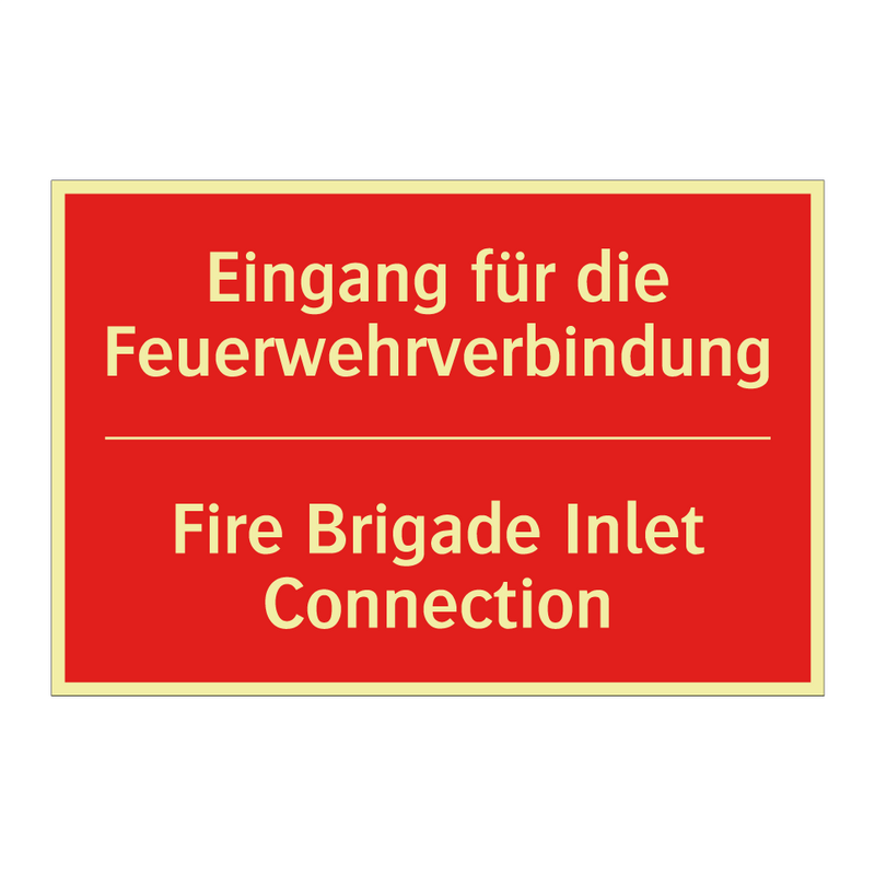 Eingang für die Feuerwehrverbindung/.../ - Fire Brigade Inlet Connection