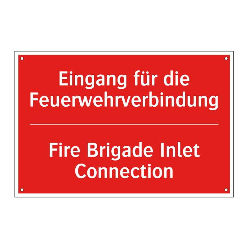 Eingang für die Feuerwehrverbindung/.../ - Fire Brigade Inlet Connection