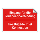 Eingang für die Feuerwehrverbindung/.../ - Fire Brigade Inlet Connection