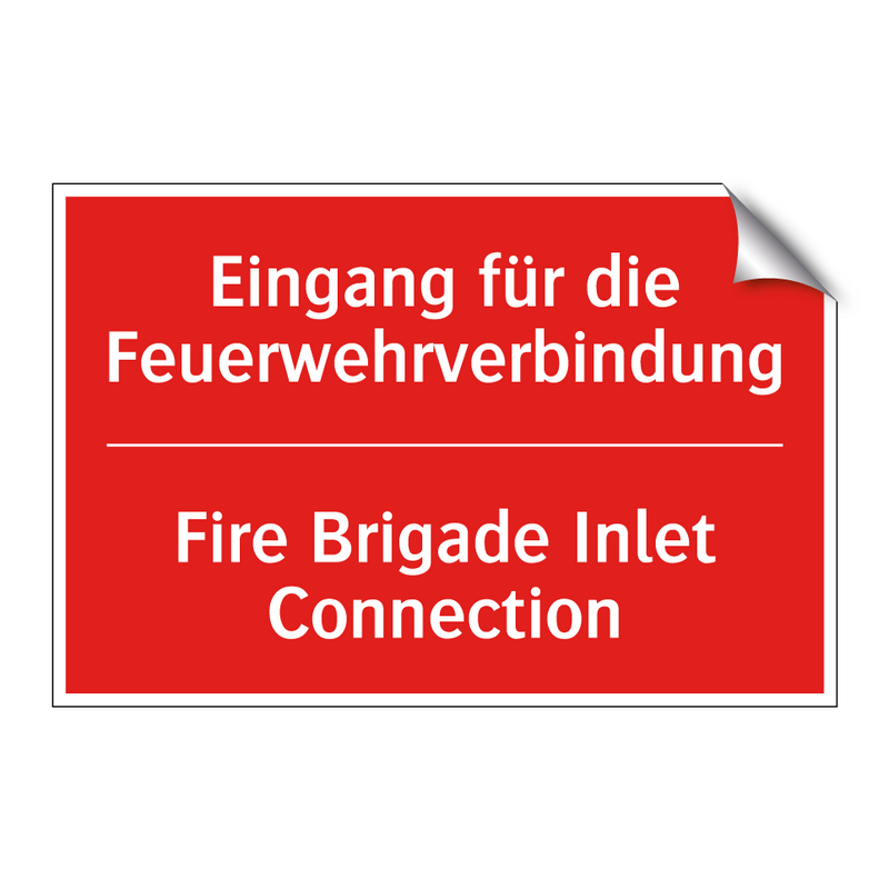 Eingang für die Feuerwehrverbindung/.../ - Fire Brigade Inlet Connection