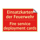 Einsatzkarten der Feuerwehr - Fire service deployment cards