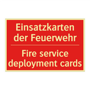 Einsatzkarten der Feuerwehr - Fire service deployment cards