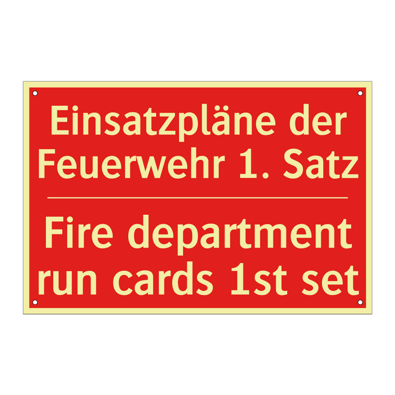 Einsatzpläne der Feuerwehr 1. /.../ - Fire department run cards 1st /.../