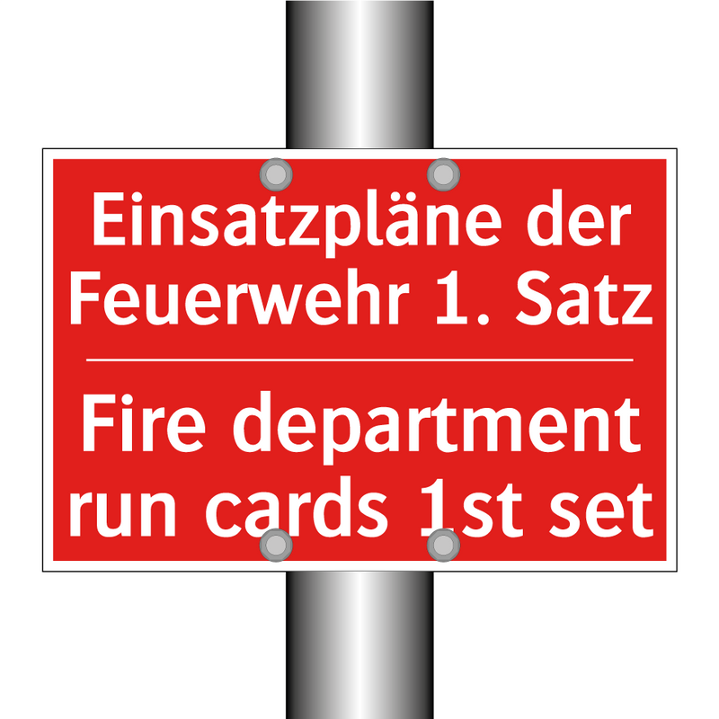 Einsatzpläne der Feuerwehr 1. /.../ - Fire department run cards 1st /.../