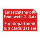 Einsatzpläne der Feuerwehr 1. /.../ - Fire department run cards 1st /.../