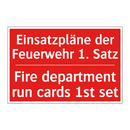 Einsatzpläne der Feuerwehr 1. /.../ - Fire department run cards 1st /.../
