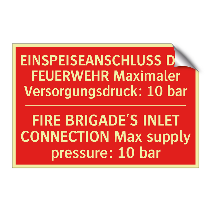 EINSPEISEANSCHLUSS DER FEUERWEHR /.../ - FIRE BRIGADE'S INLET CONNECTION /.../