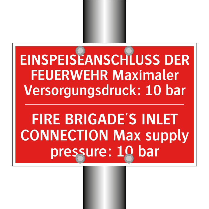 EINSPEISEANSCHLUSS DER FEUERWEHR /.../ - FIRE BRIGADE'S INLET CONNECTION /.../