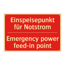 Einspeisepunkt für Notstrom - Emergency power feed-in point