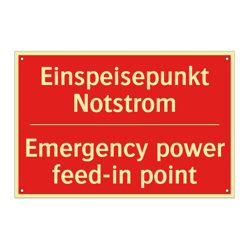 Einspeisepunkt Notstrom - Emergency power feed-in point