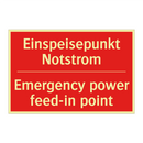 Einspeisepunkt Notstrom - Emergency power feed-in point