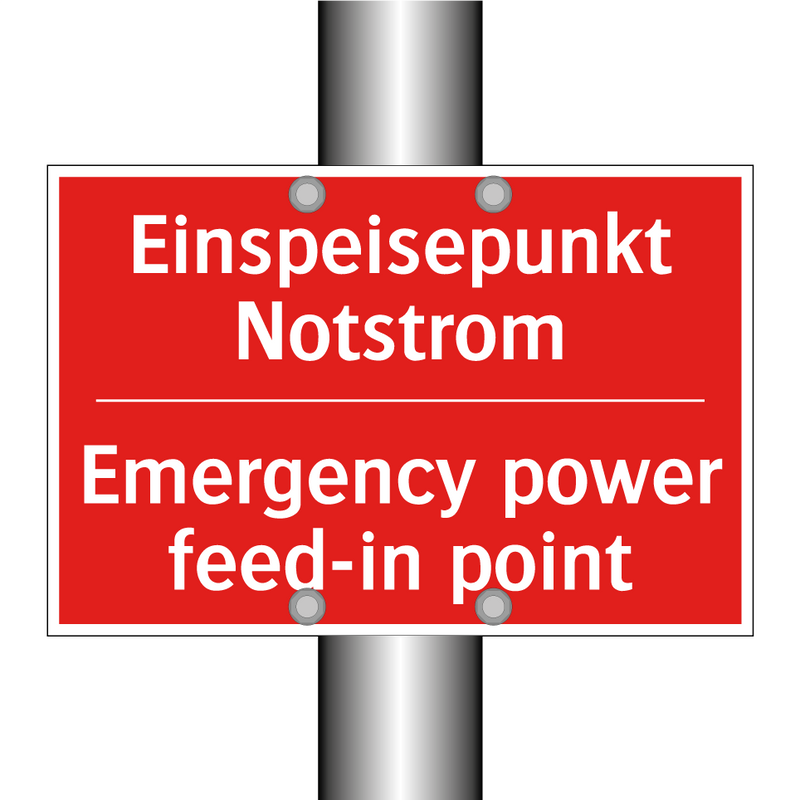 Einspeisepunkt Notstrom - Emergency power feed-in point