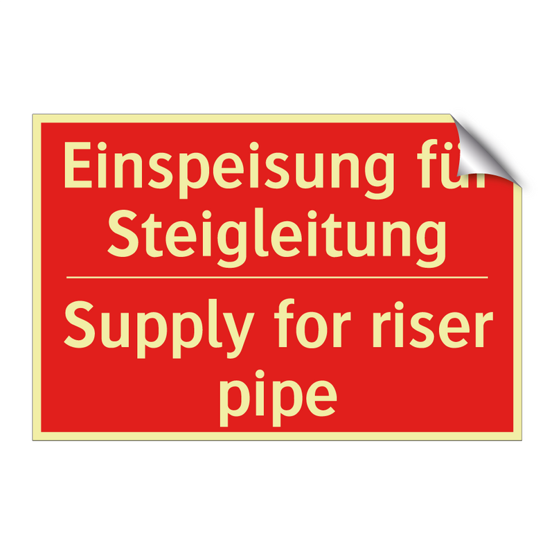Einspeisung für Steigleitung - Supply for riser pipe