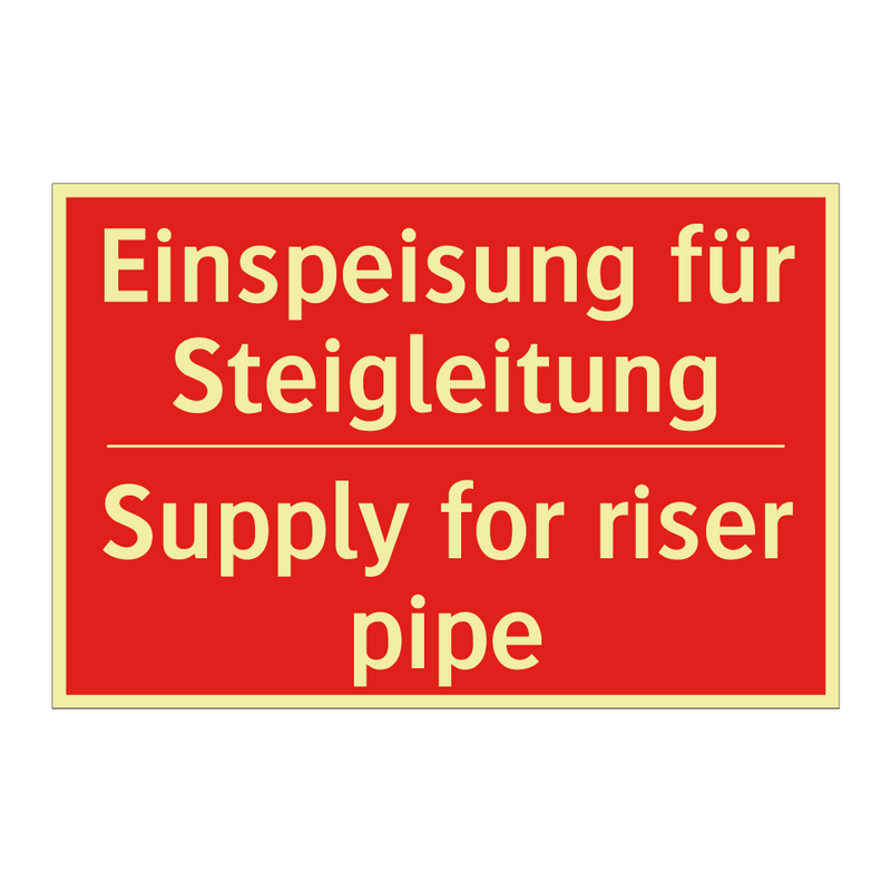 Einspeisung für Steigleitung - Supply for riser pipe