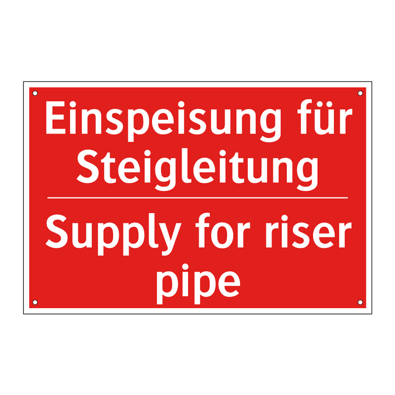 Einspeisung für Steigleitung - Supply for riser pipe