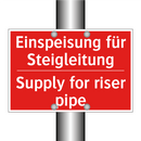 Einspeisung für Steigleitung - Supply for riser pipe