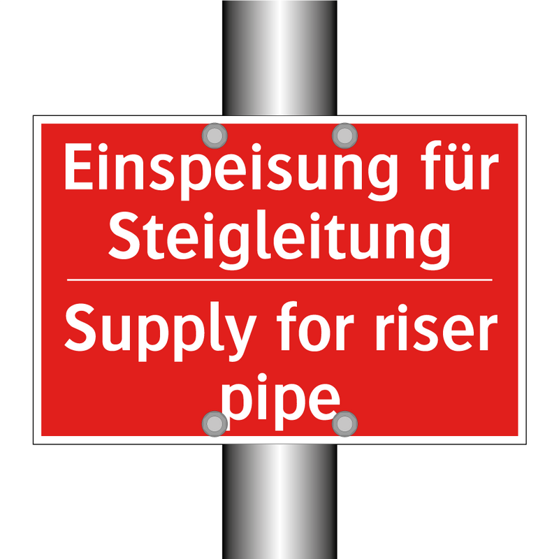 Einspeisung für Steigleitung - Supply for riser pipe