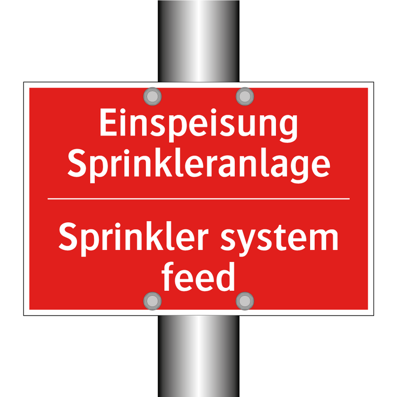 Einspeisung Sprinkleranlage - Sprinkler system feed