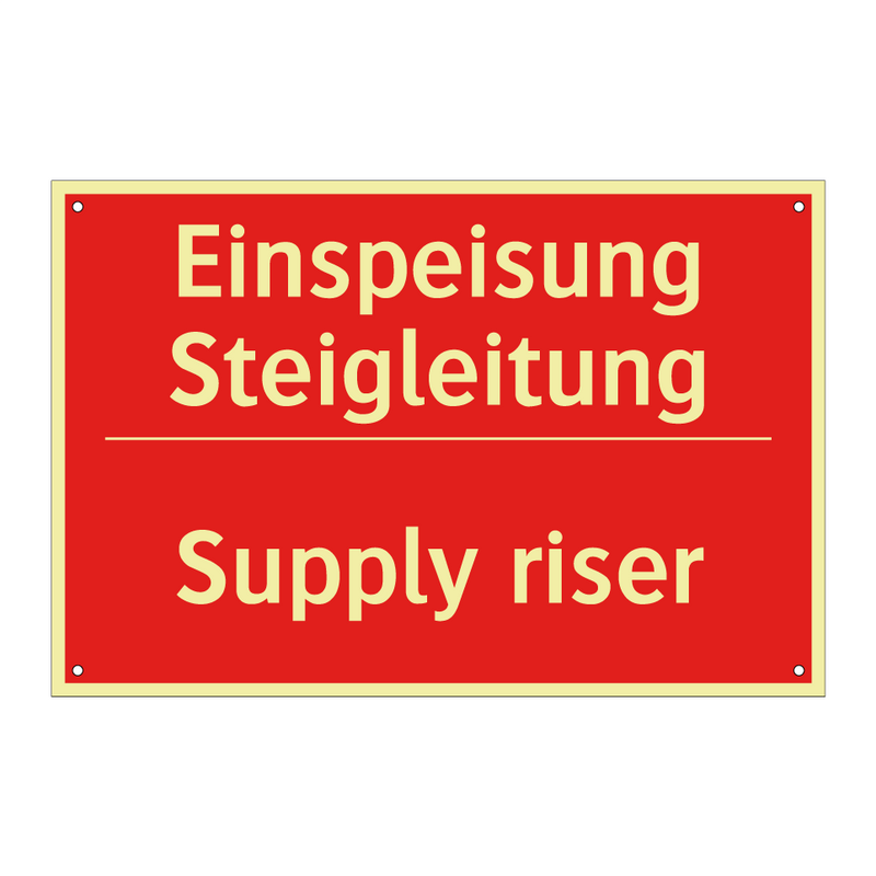 Einspeisung Steigleitung - Supply riser