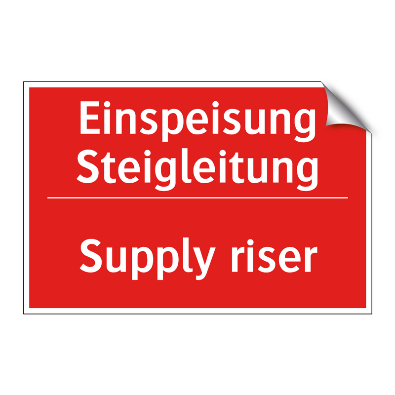 Einspeisung Steigleitung - Supply riser