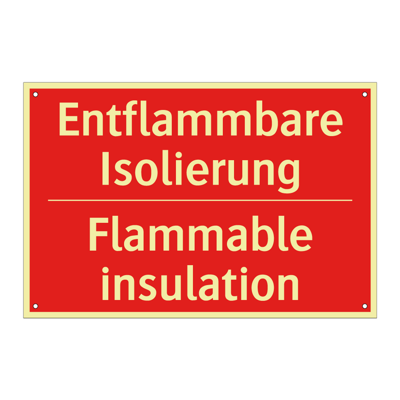 Entflammbare Isolierung - Flammable insulation