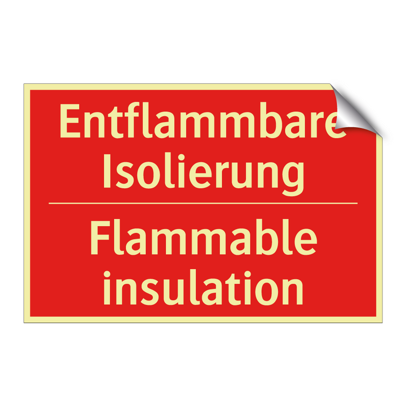 Entflammbare Isolierung - Flammable insulation