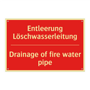 Entleerung Löschwasserleitung - Drainage of fire water pipe
