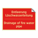 Entleerung Löschwasserleitung - Drainage of fire water pipe
