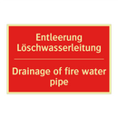 Entleerung Löschwasserleitung - Drainage of fire water pipe