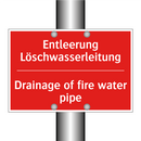 Entleerung Löschwasserleitung - Drainage of fire water pipe