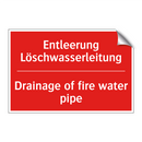 Entleerung Löschwasserleitung - Drainage of fire water pipe