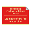 Entleerung Löschwasserleitung /.../ - Drainage of dry fire water pipe/.../