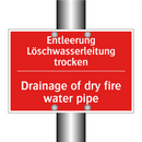 Entleerung Löschwasserleitung /.../ - Drainage of dry fire water pipe/.../