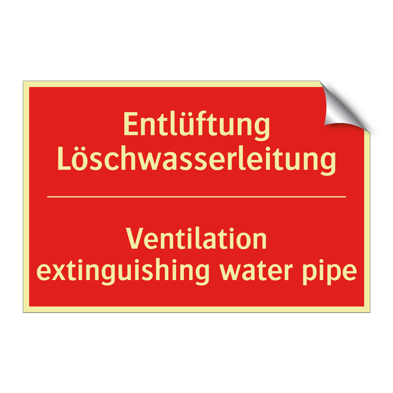 Entlüftung Löschwasserleitung - Ventilation extinguishing water /.../